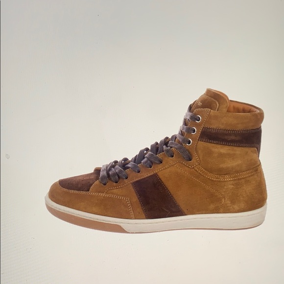 Authentic Saint Laurent High Suede Sneakers sz 42 - Picture 2 of 6